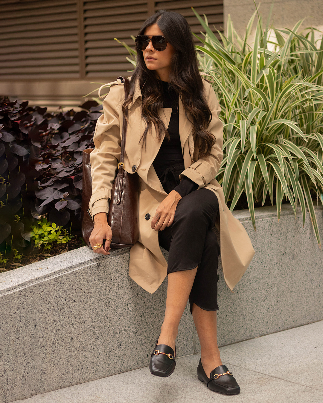 mocassim camille couro preto
