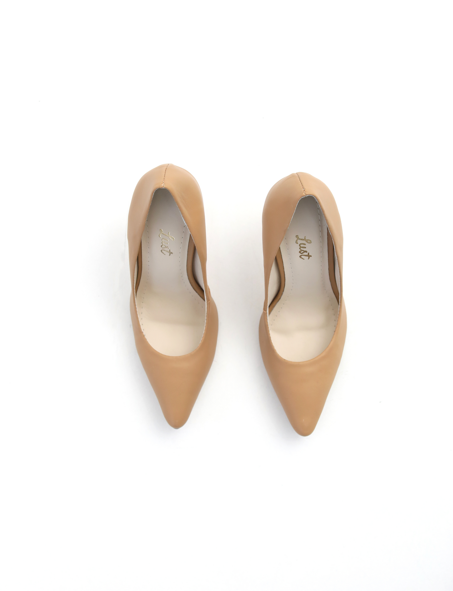 scarpin antonella salto alto couro nude