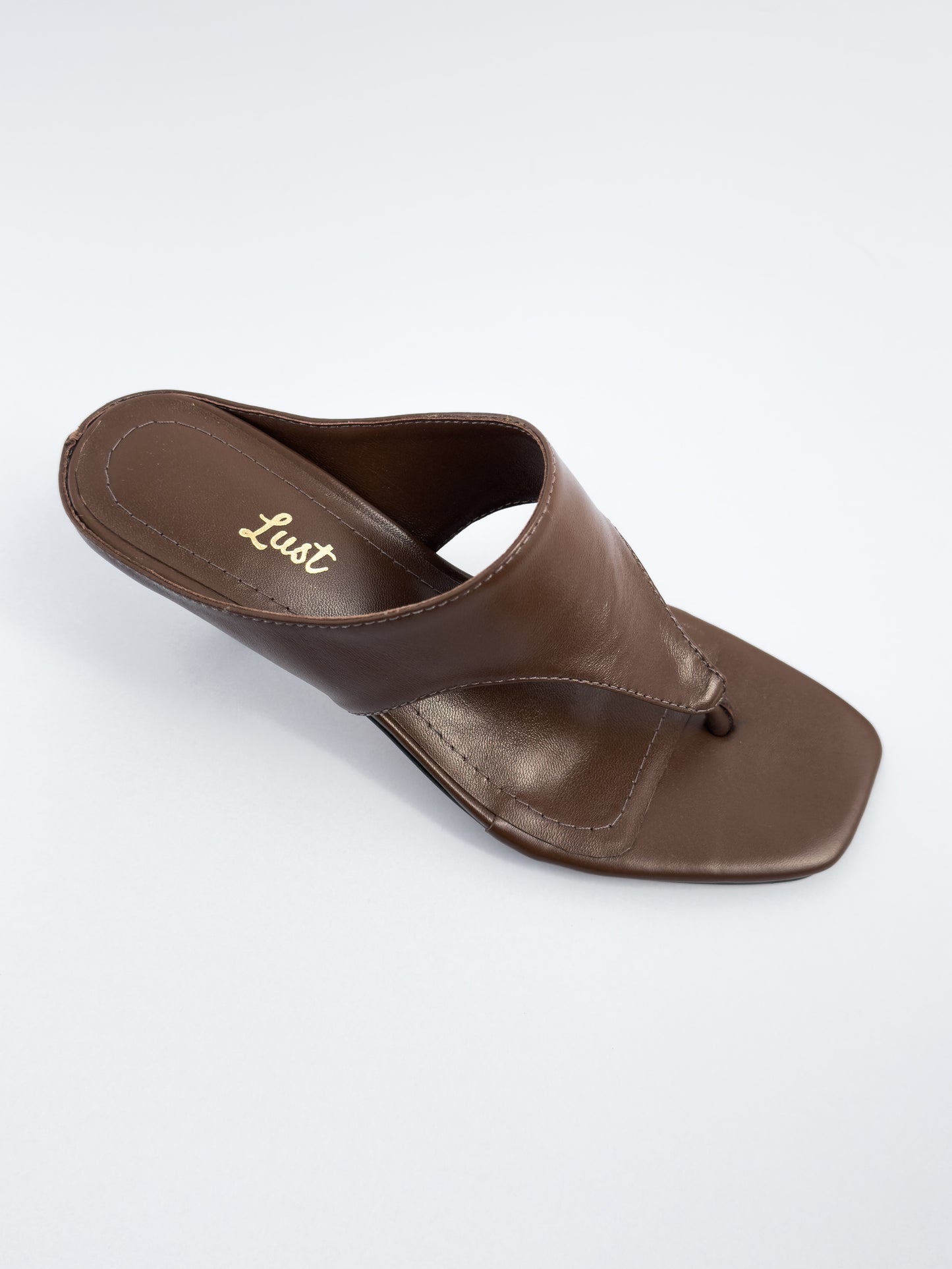 sandália celine couro marrom