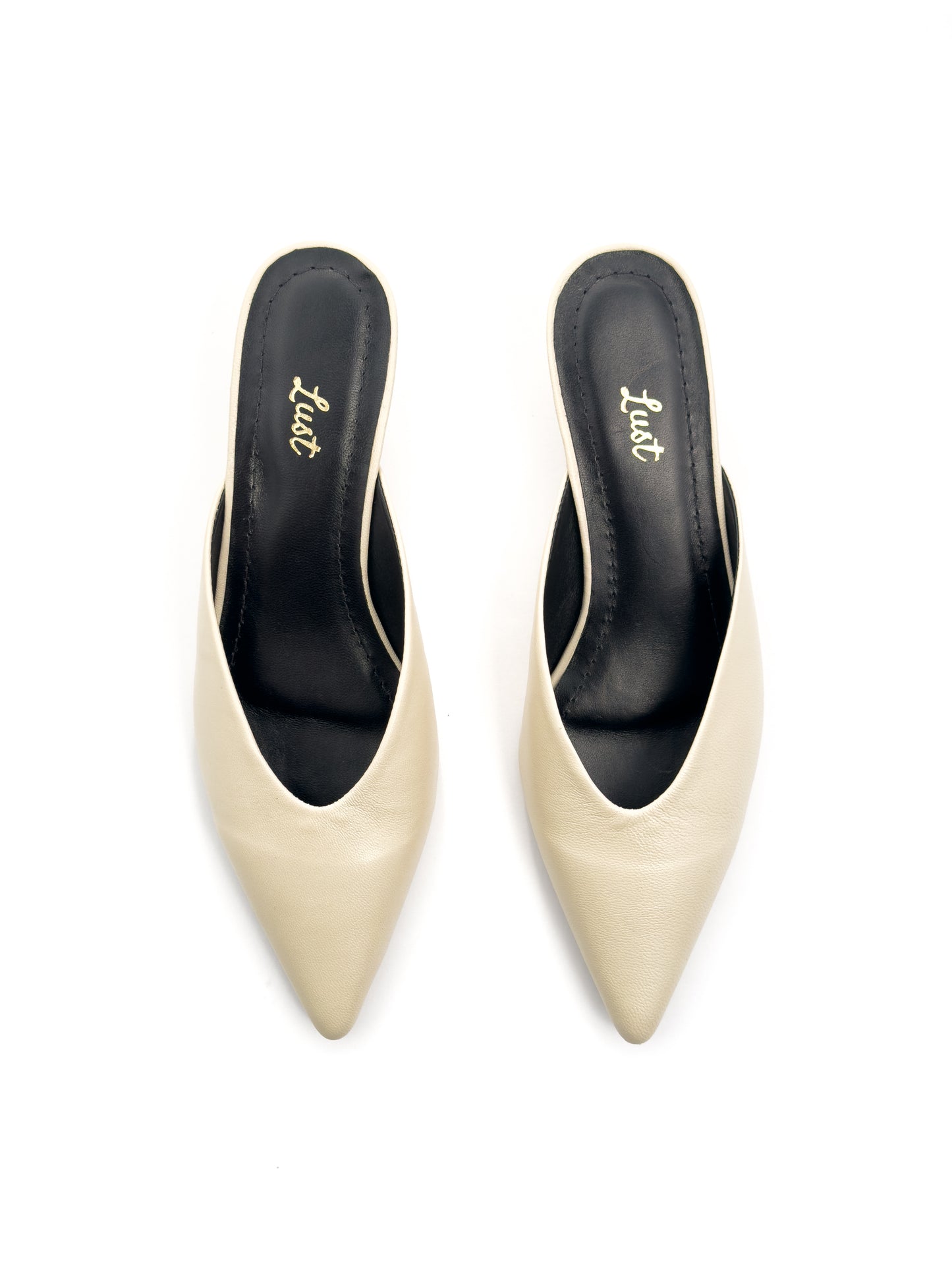 mule bella couro bege