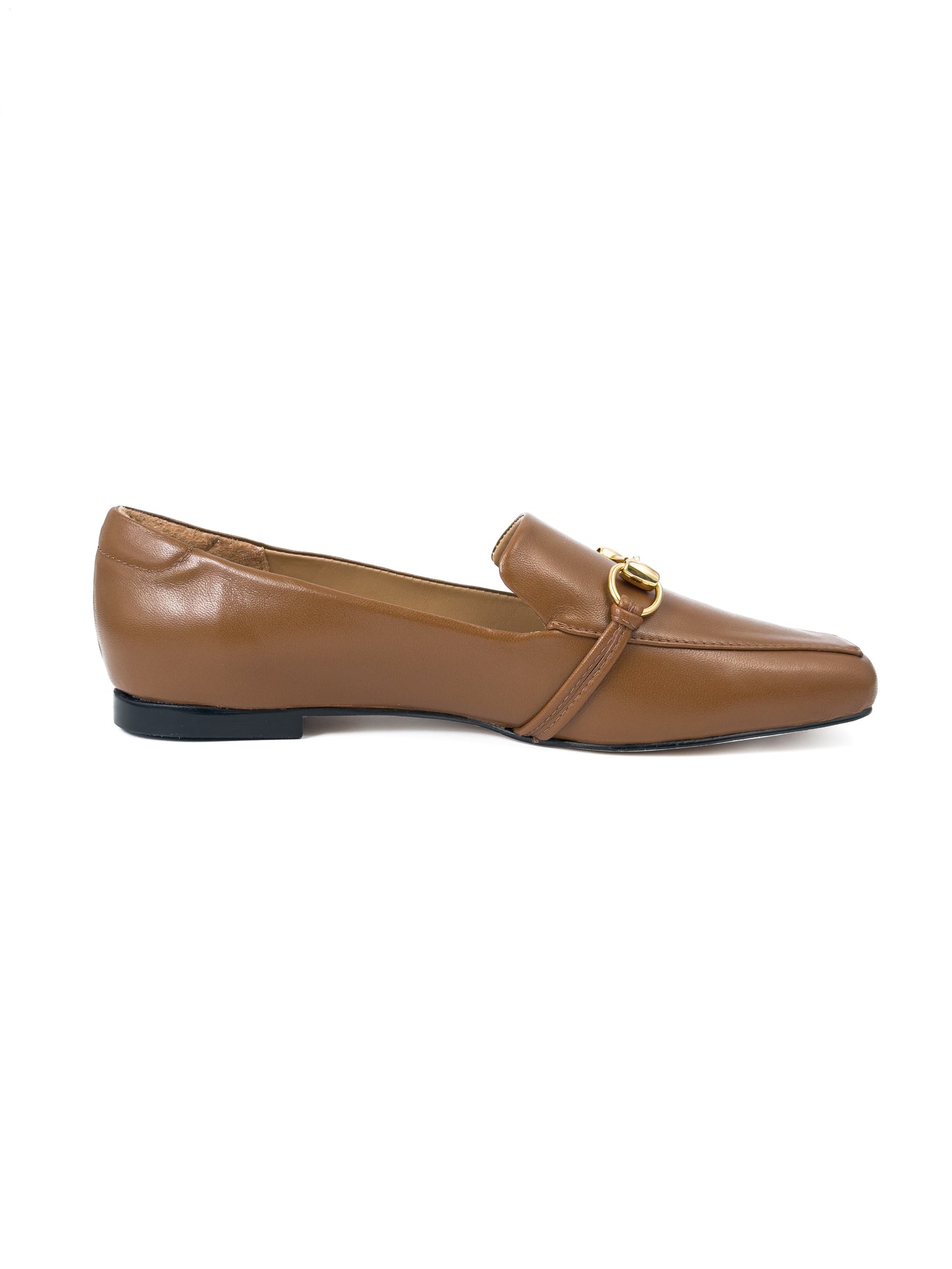 mocassim camille couro caramelo