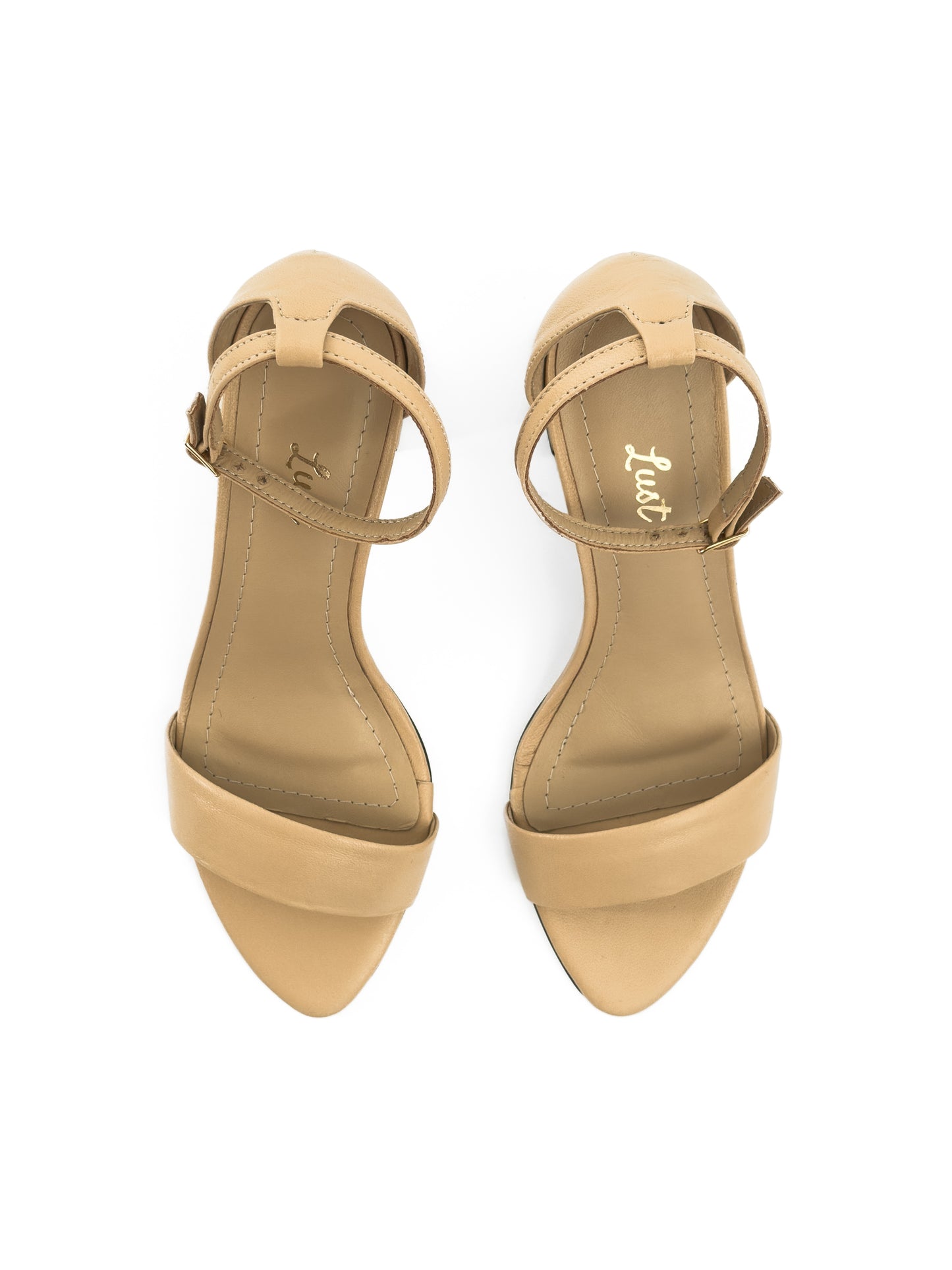 sandália gisele couro nude