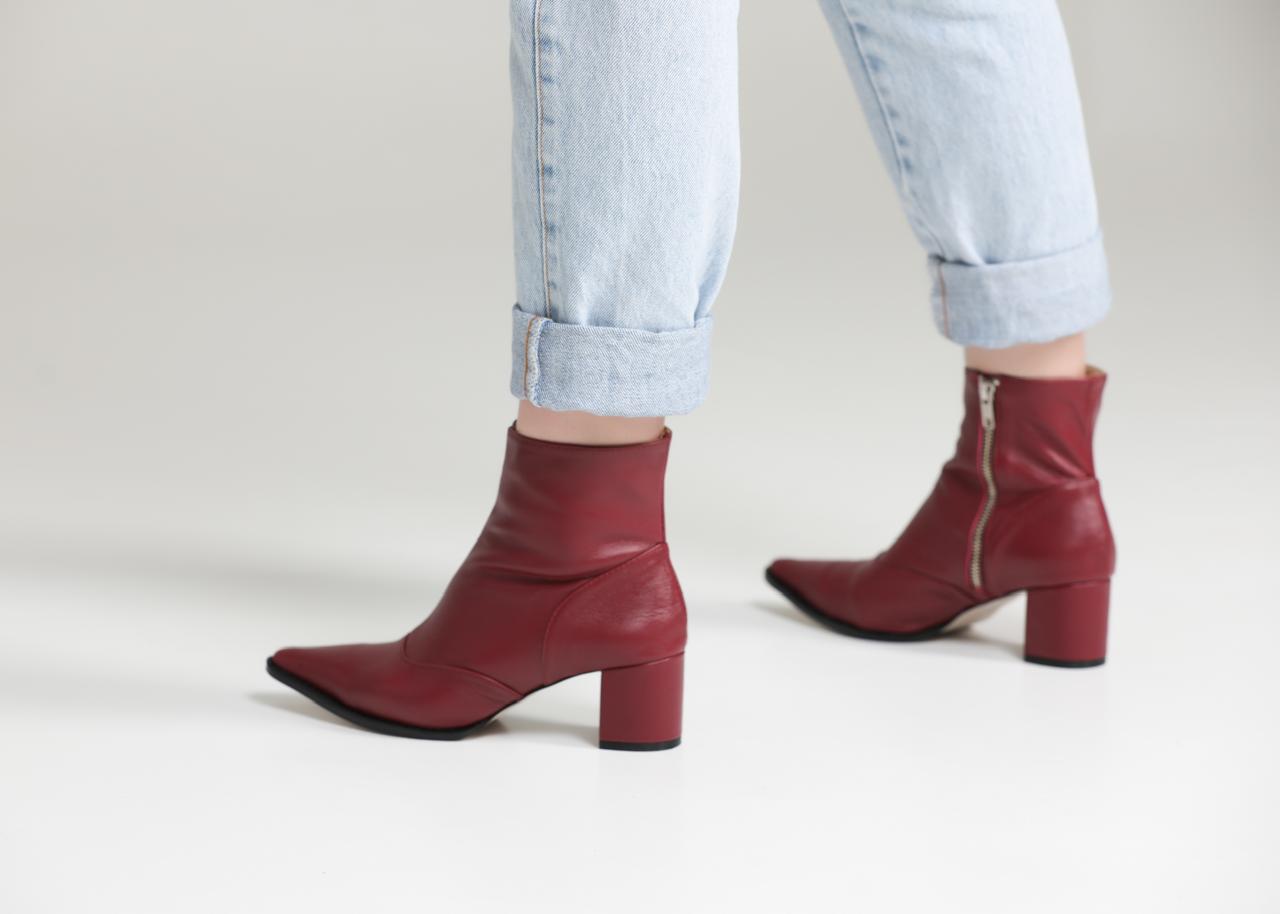 bota esther couro cherry
