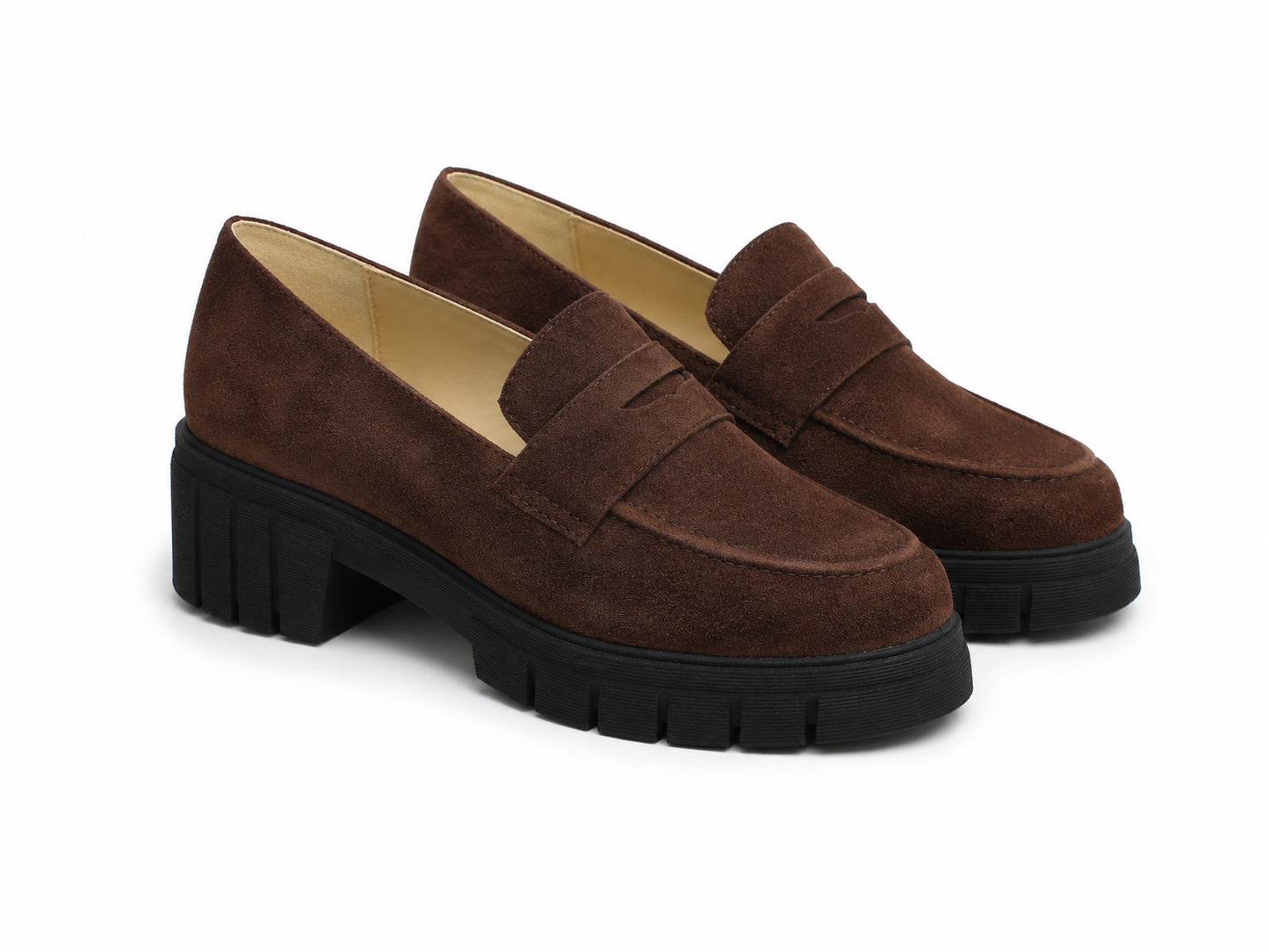 loafer tratorado lara camurça chocolate