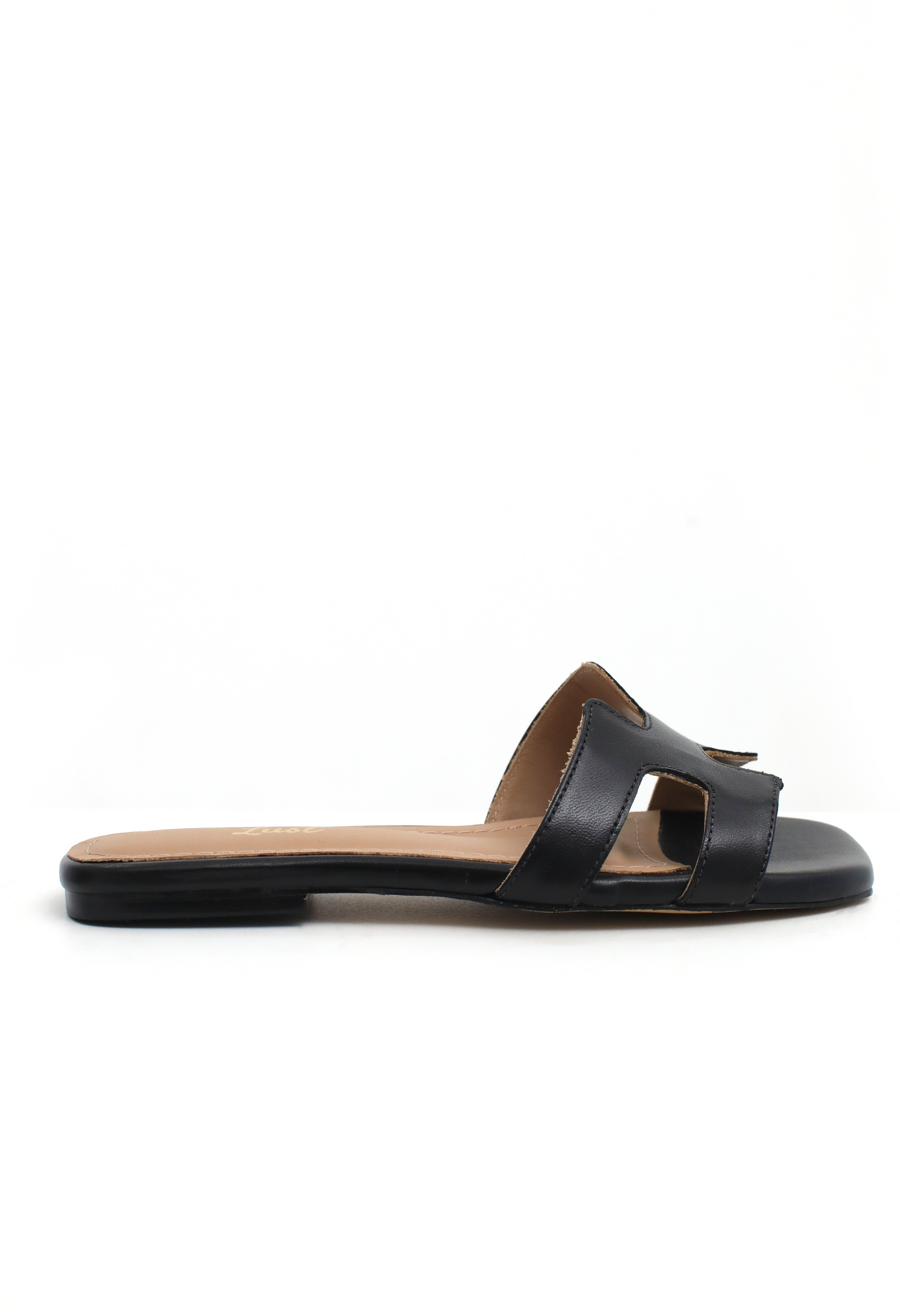 rasteira annie couro preto