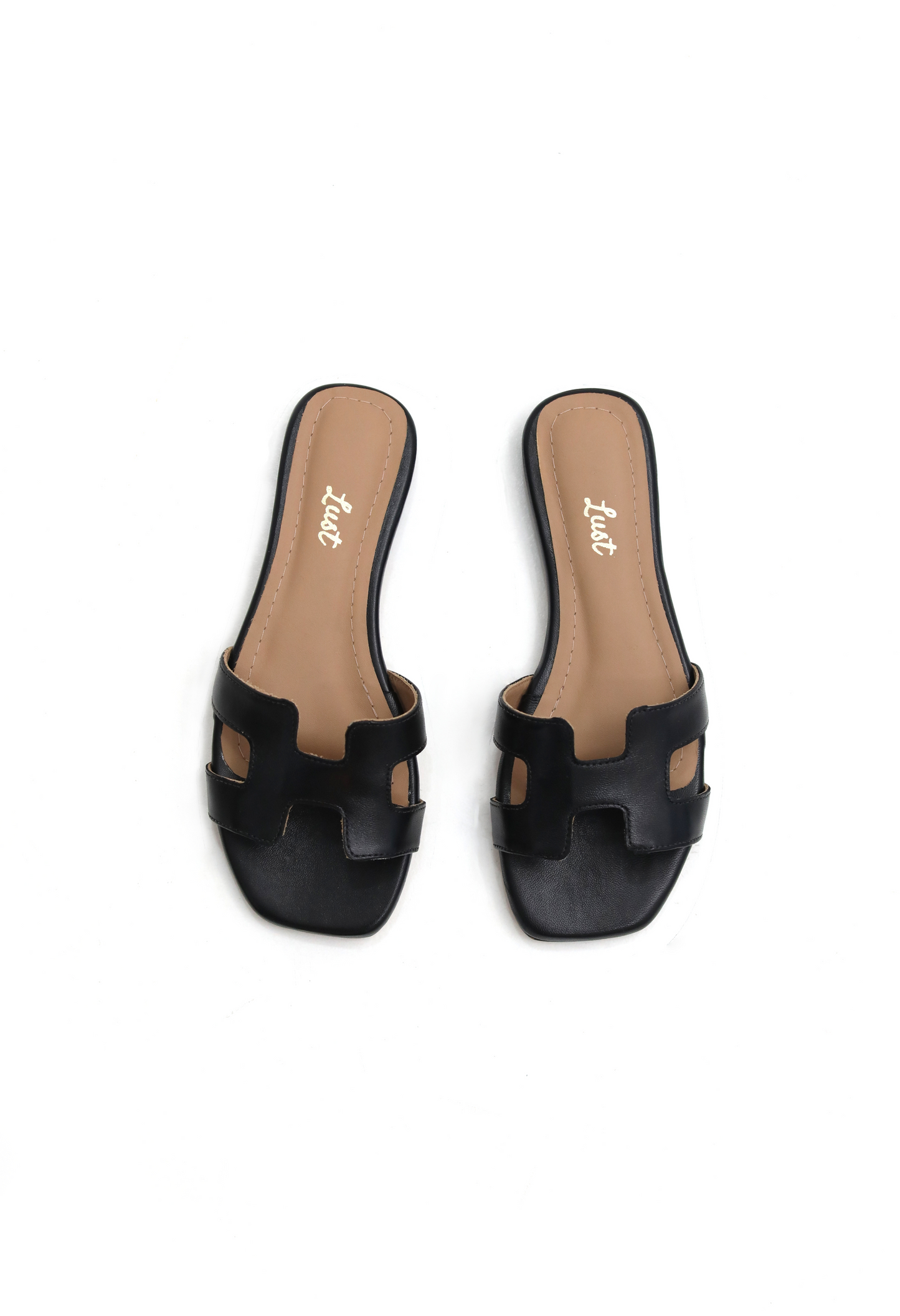 rasteira annie couro preto