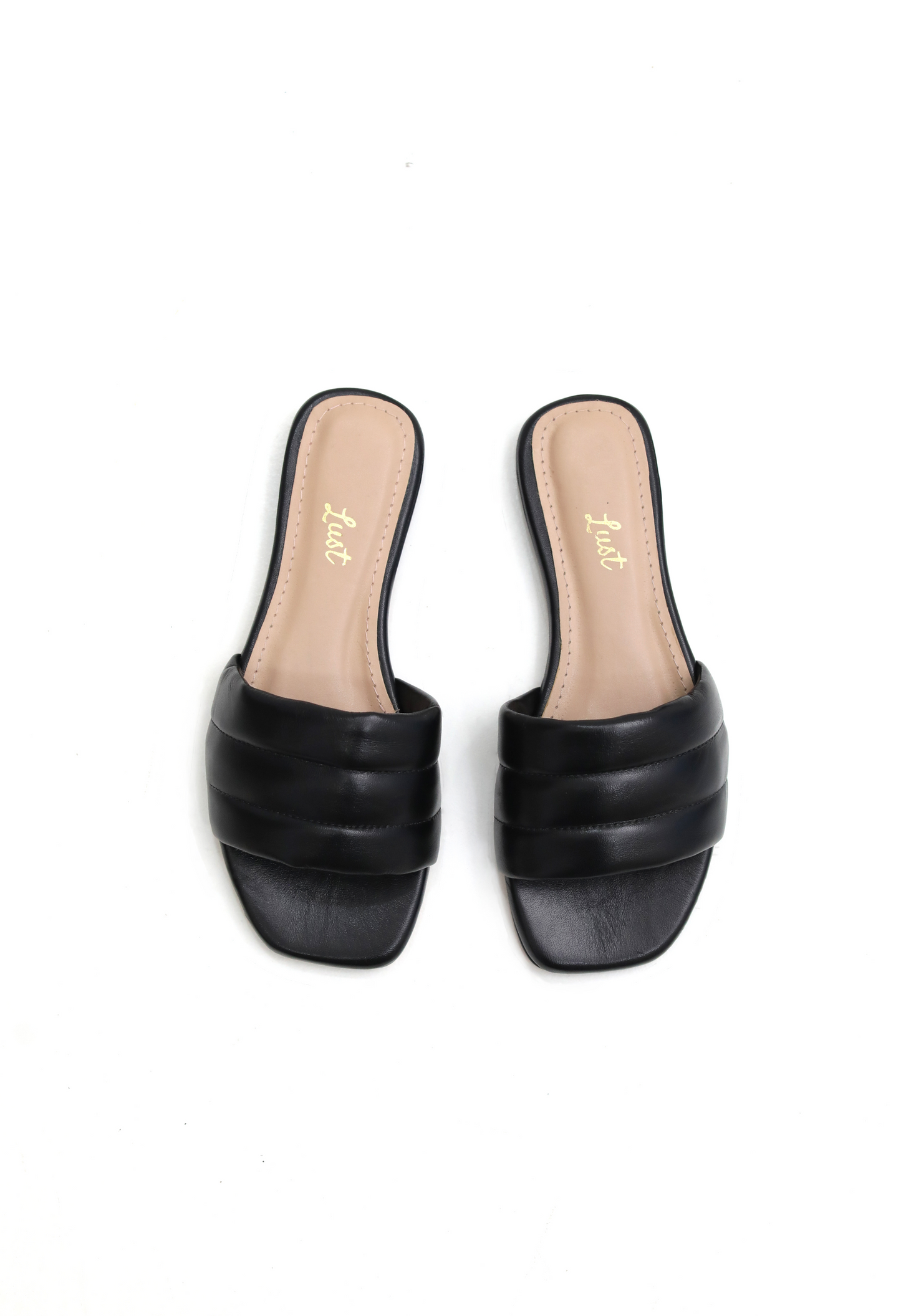 rasteira lauren couro preto
