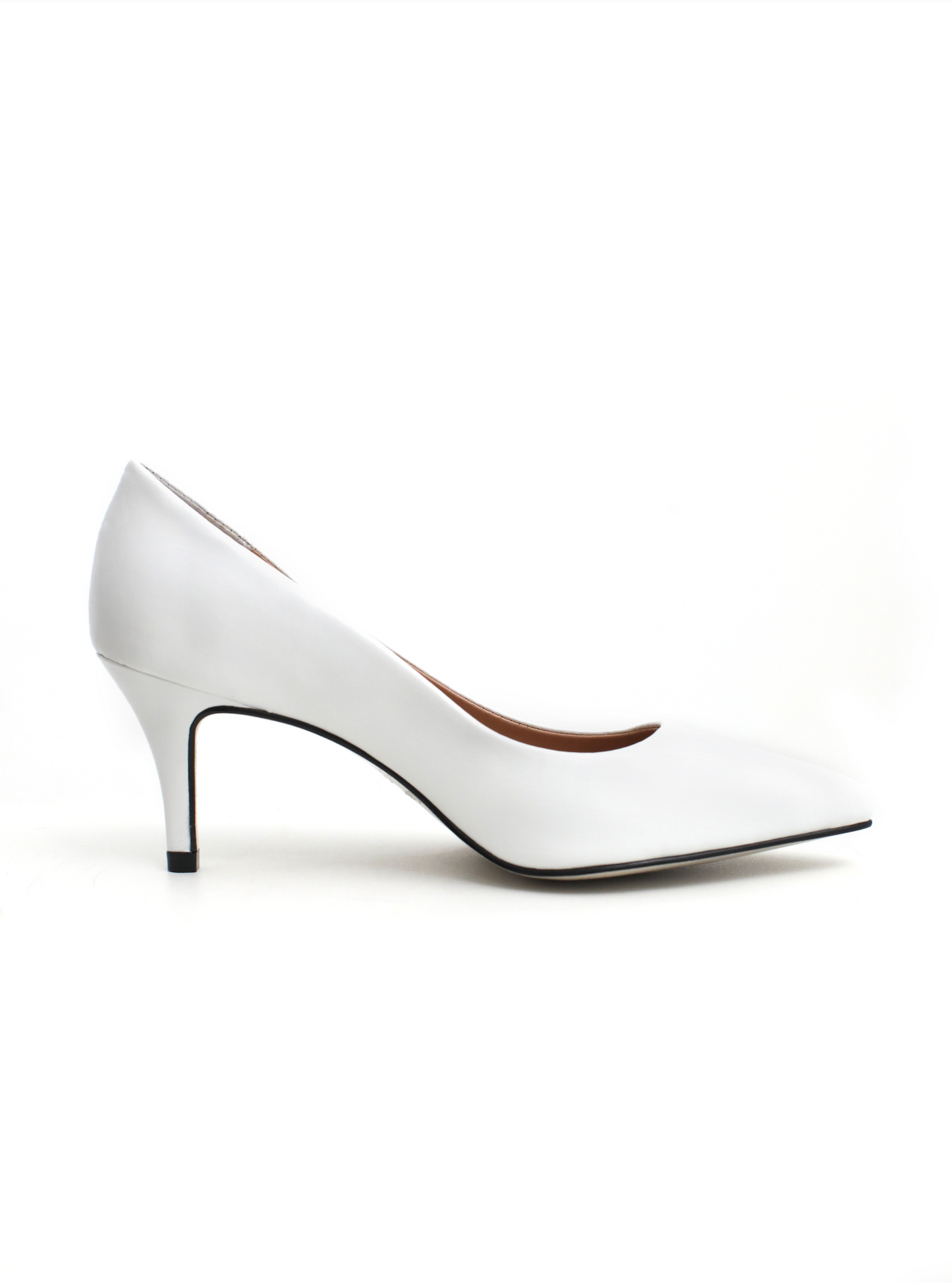 scarpin antonella salto médio couro branco