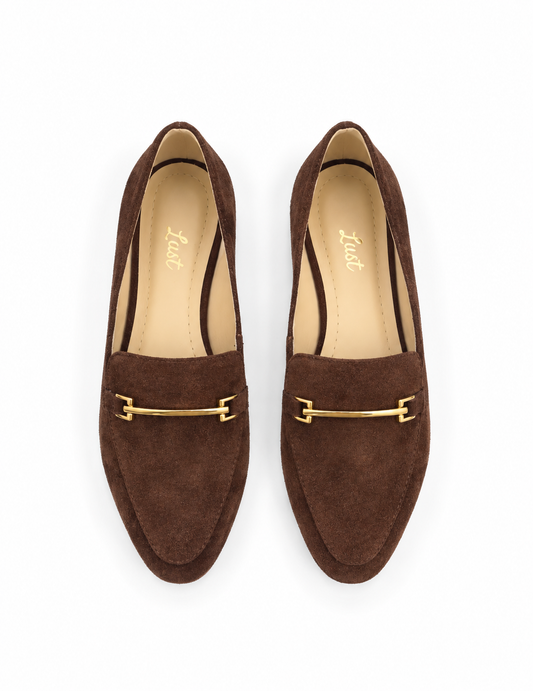 Mocassim Sophie Camurça Chocolate