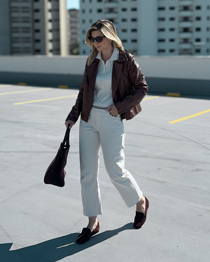 Mocassim Camille  Camurça Chocolate