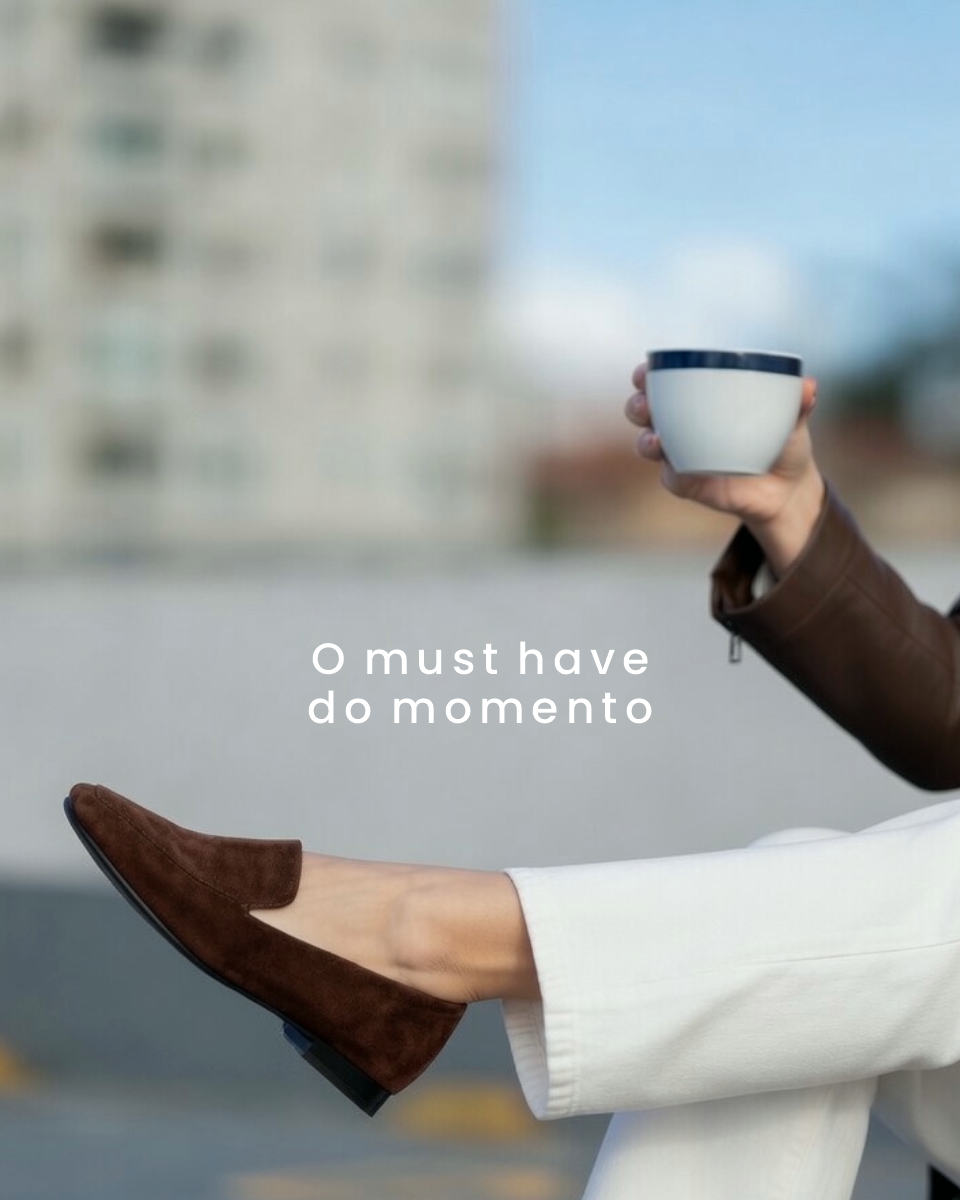 mocassim camille  camurça chocolate