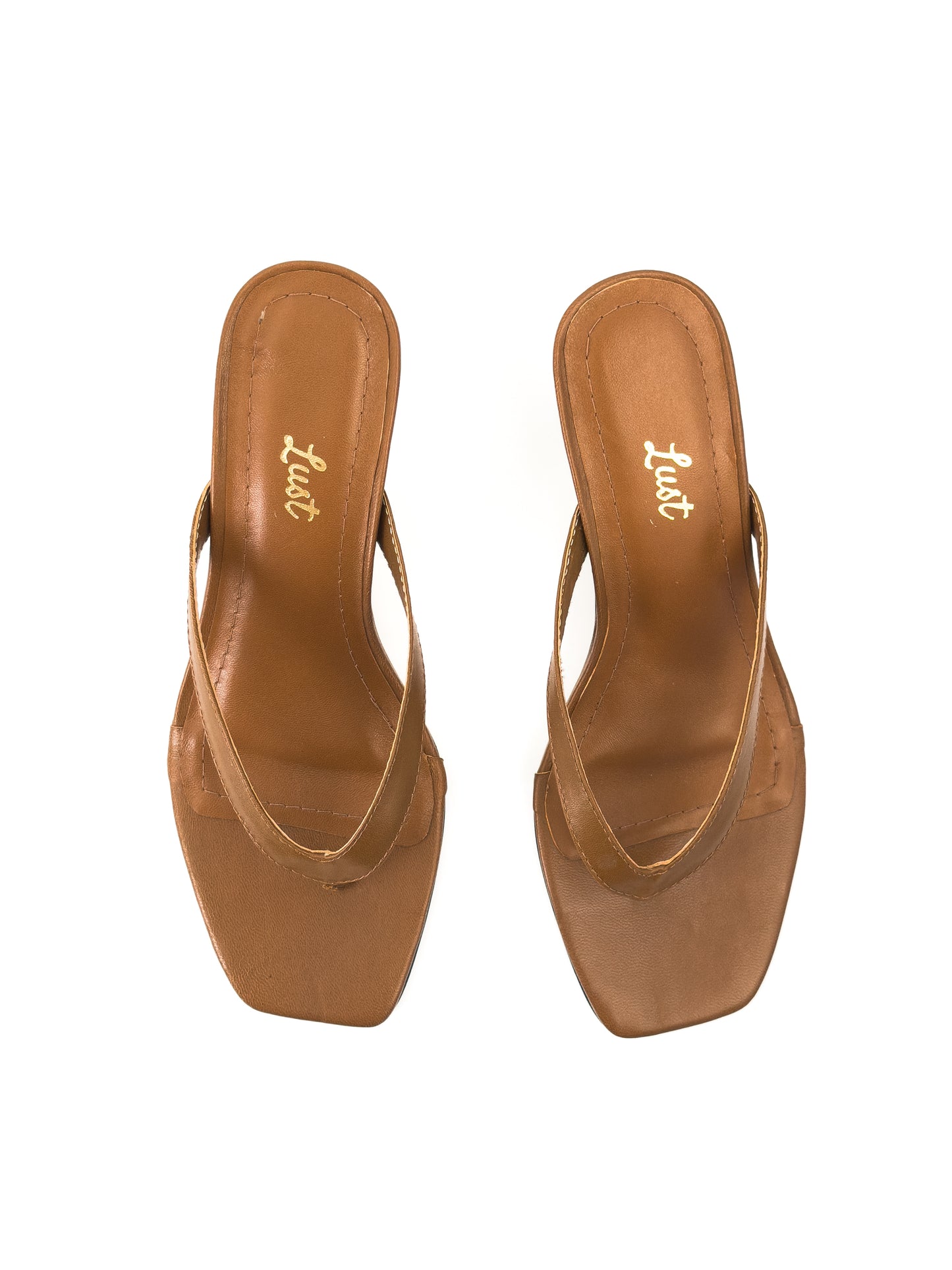 sandália ella couro caramello