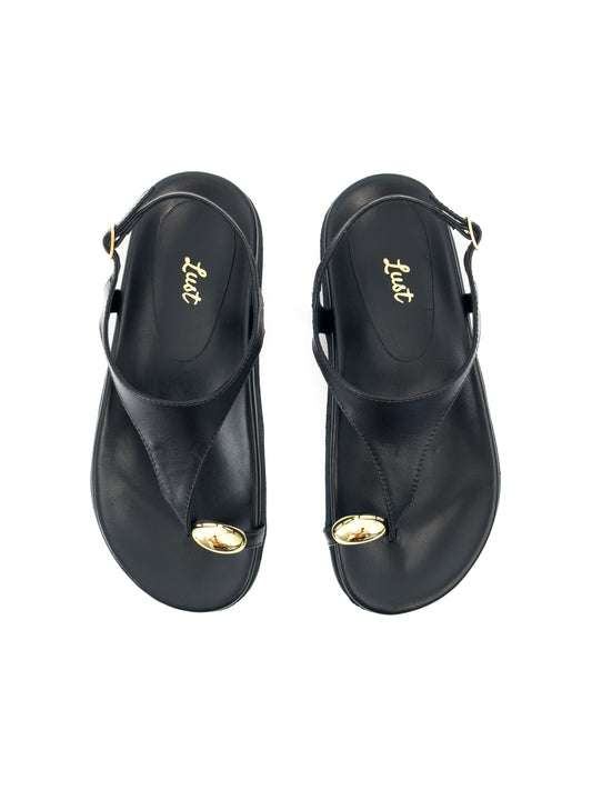 Papete Dara Couro Preto