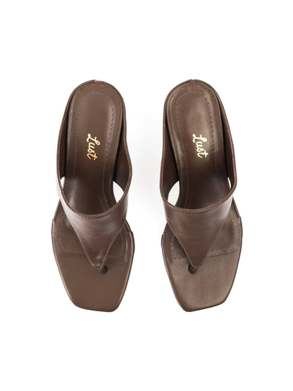 Sandália Celine Couro Marrom