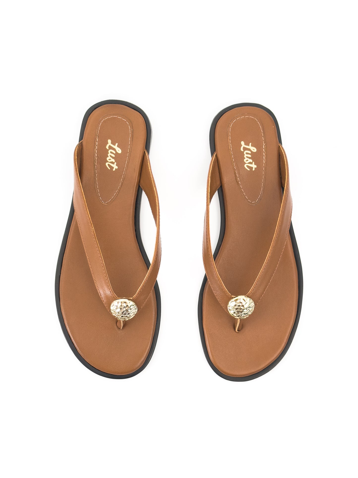 rasteira mel couro caramelo