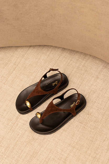 Papete Dara Camurça Chocolate