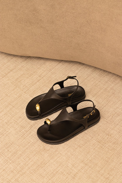 Papete Dara Couro Preto