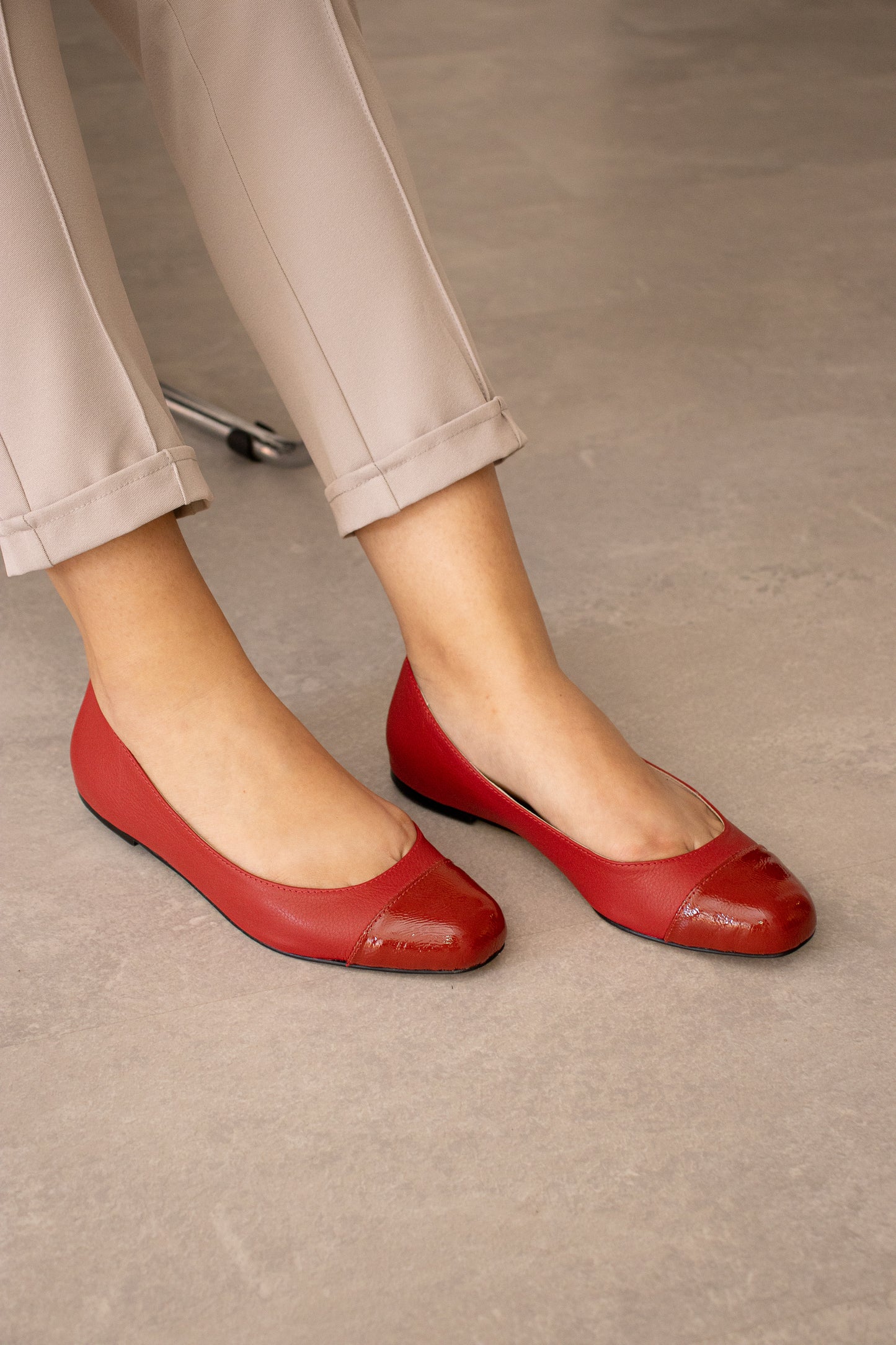 sapatilha classic couro vermelho