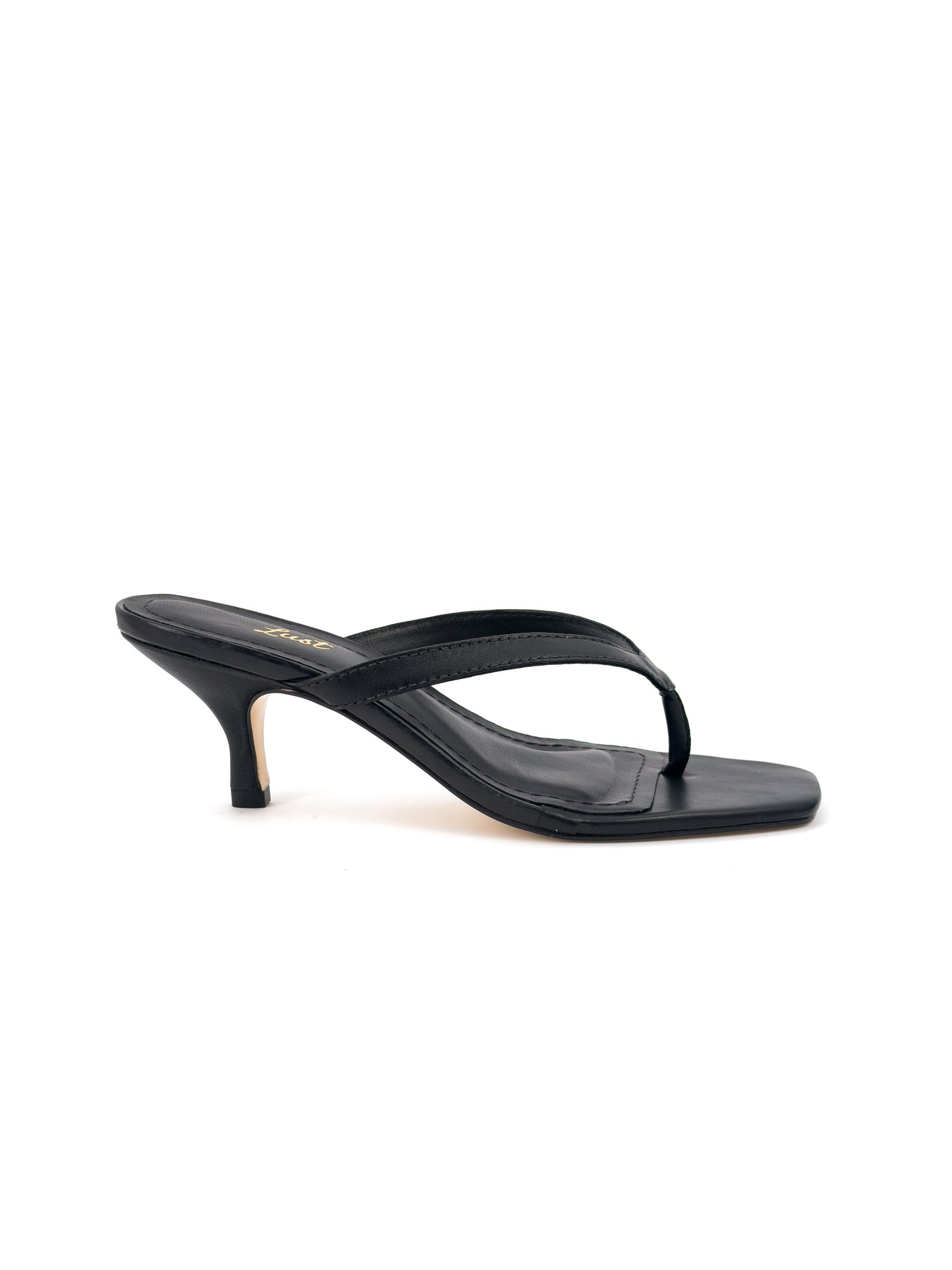 sandália ella couro preto