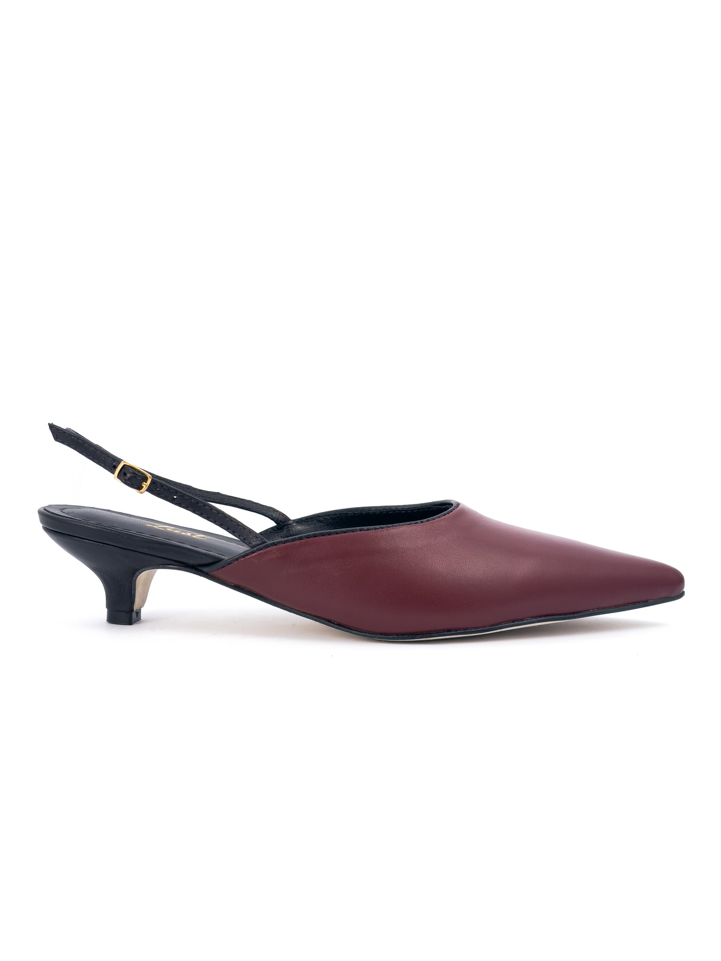 scarpin slingback mila couro vinho