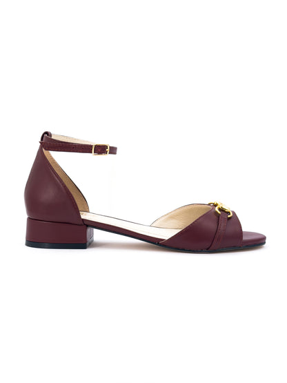 Sandália Elise Couro Vinho