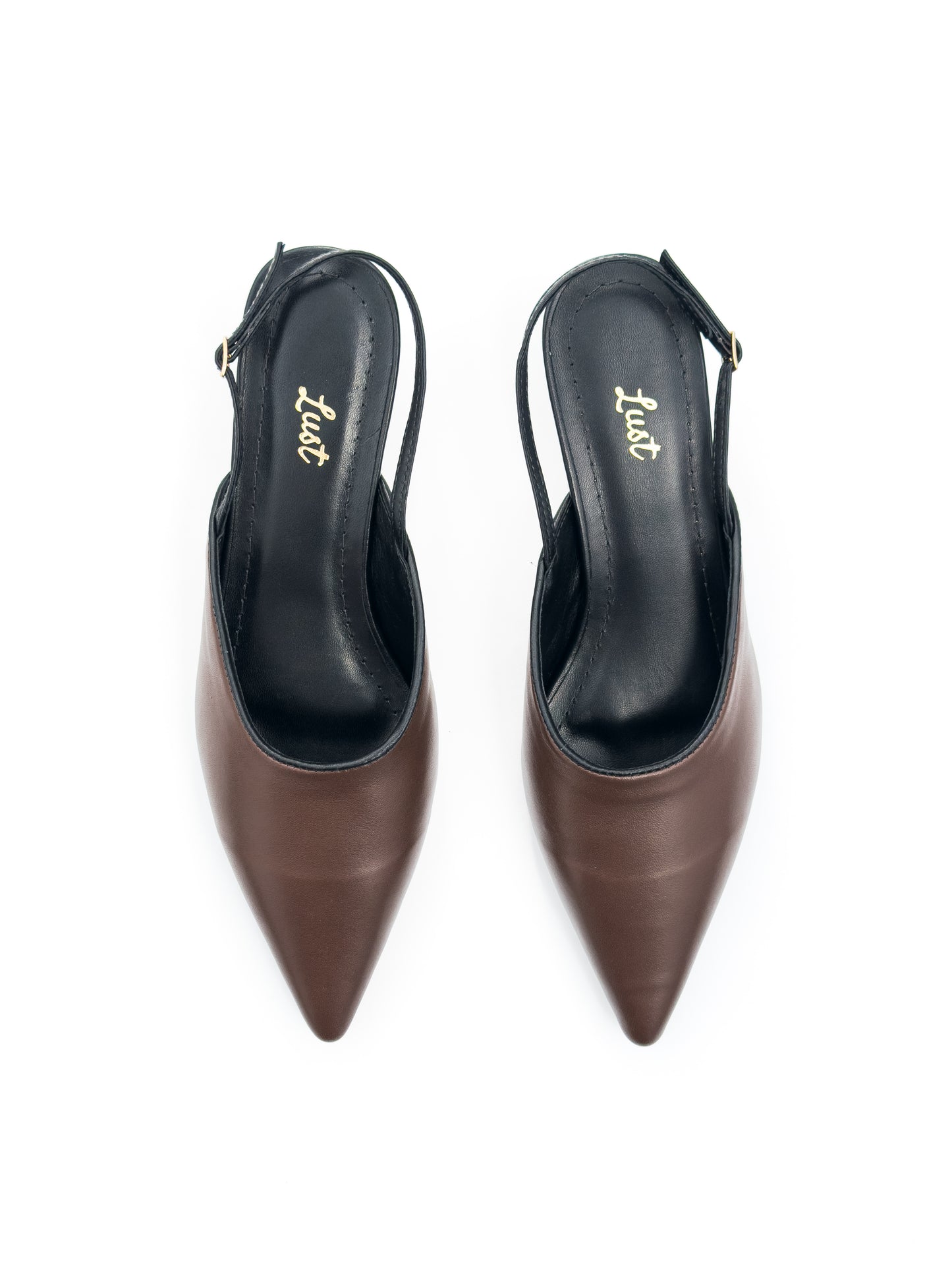 scarpin slingback mila couro café