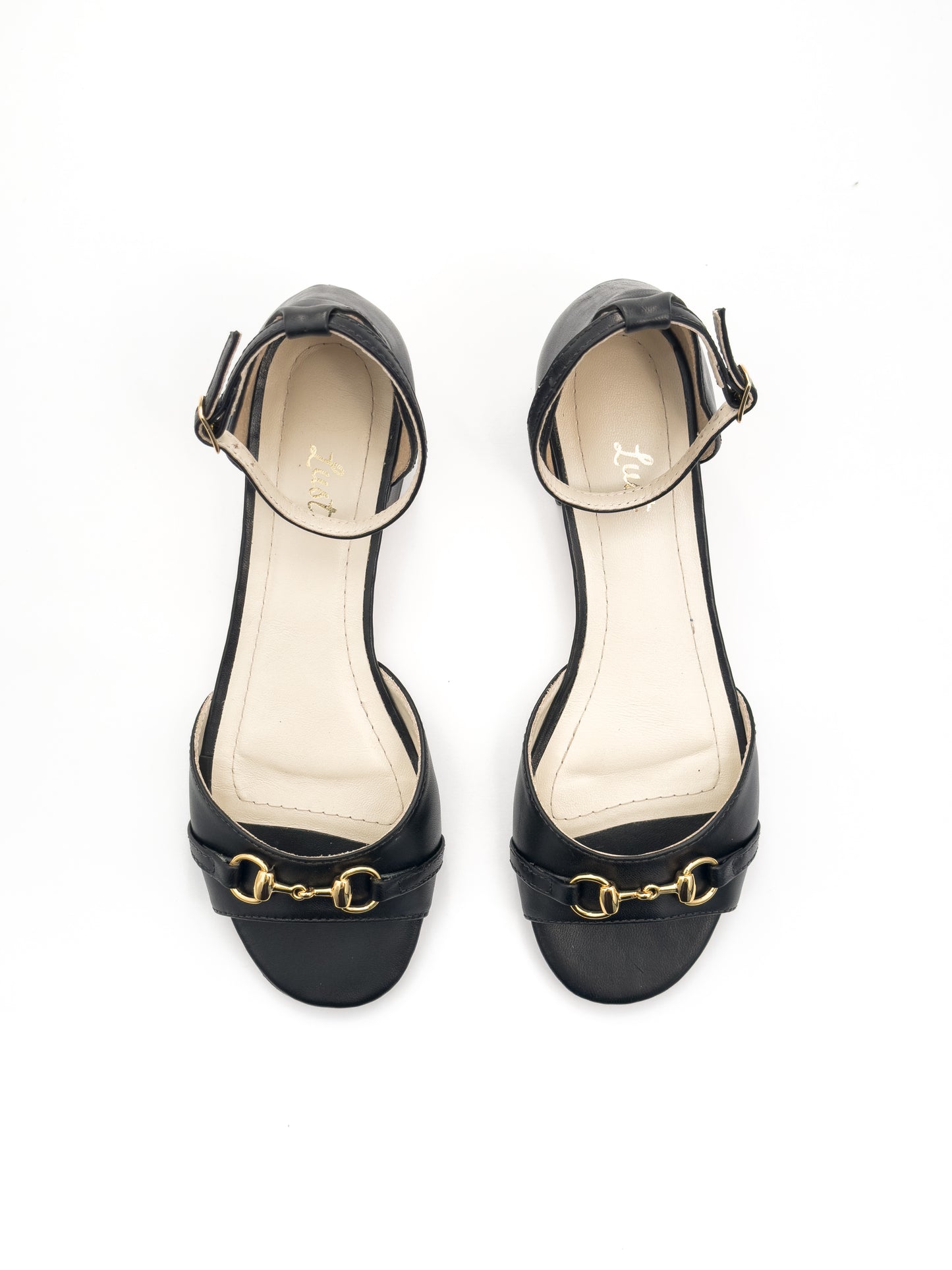 sandália elise couro preto