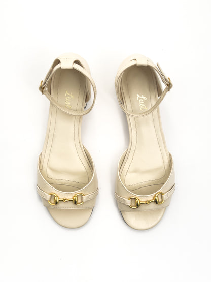 Sandália Elise Couro Bege