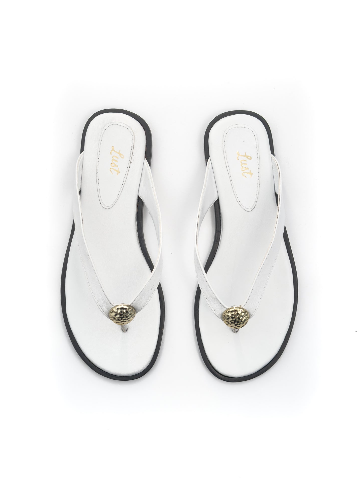 rasteira mel couro branco