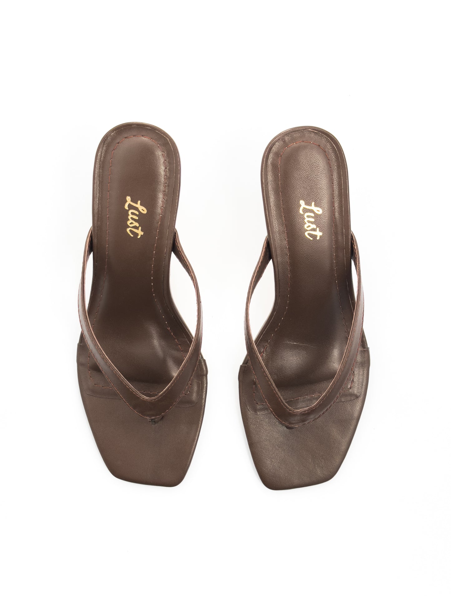 sandália ella couro café