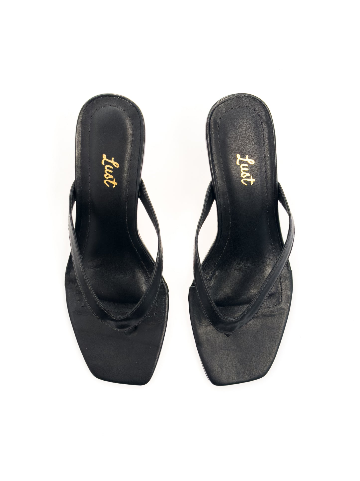 sandália ella couro preto