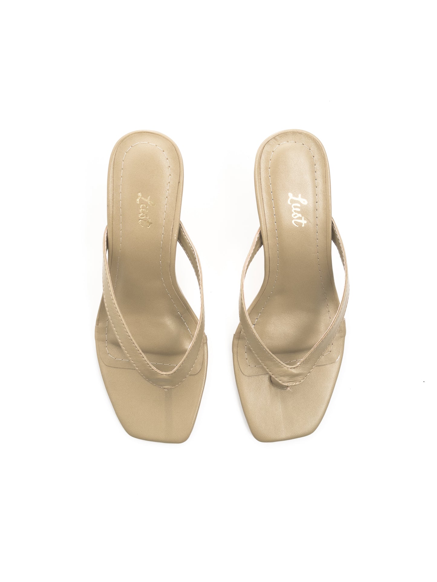 sandália ella couro nude