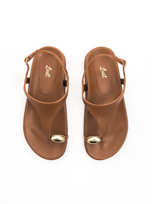 Papete Dara Couro Caramelo