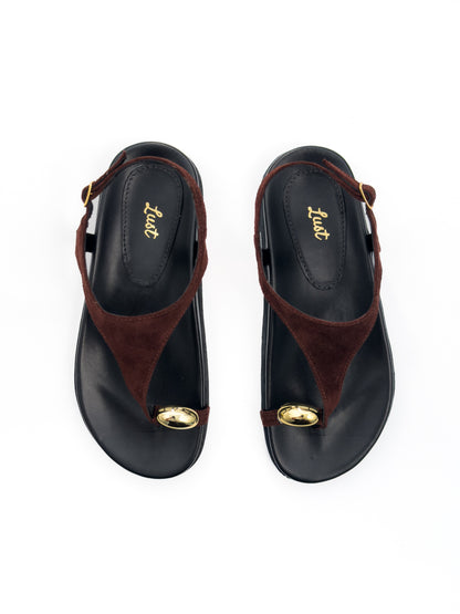 Papete Dara Camurça Chocolate