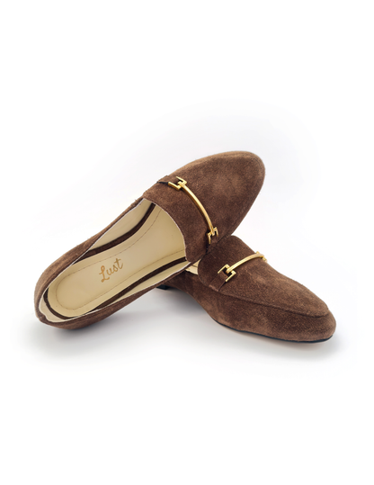 Mocassim Sophie Camurça Chocolate (edição limitada)