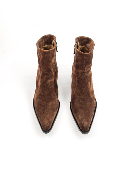 Bota western camurça chocolate
