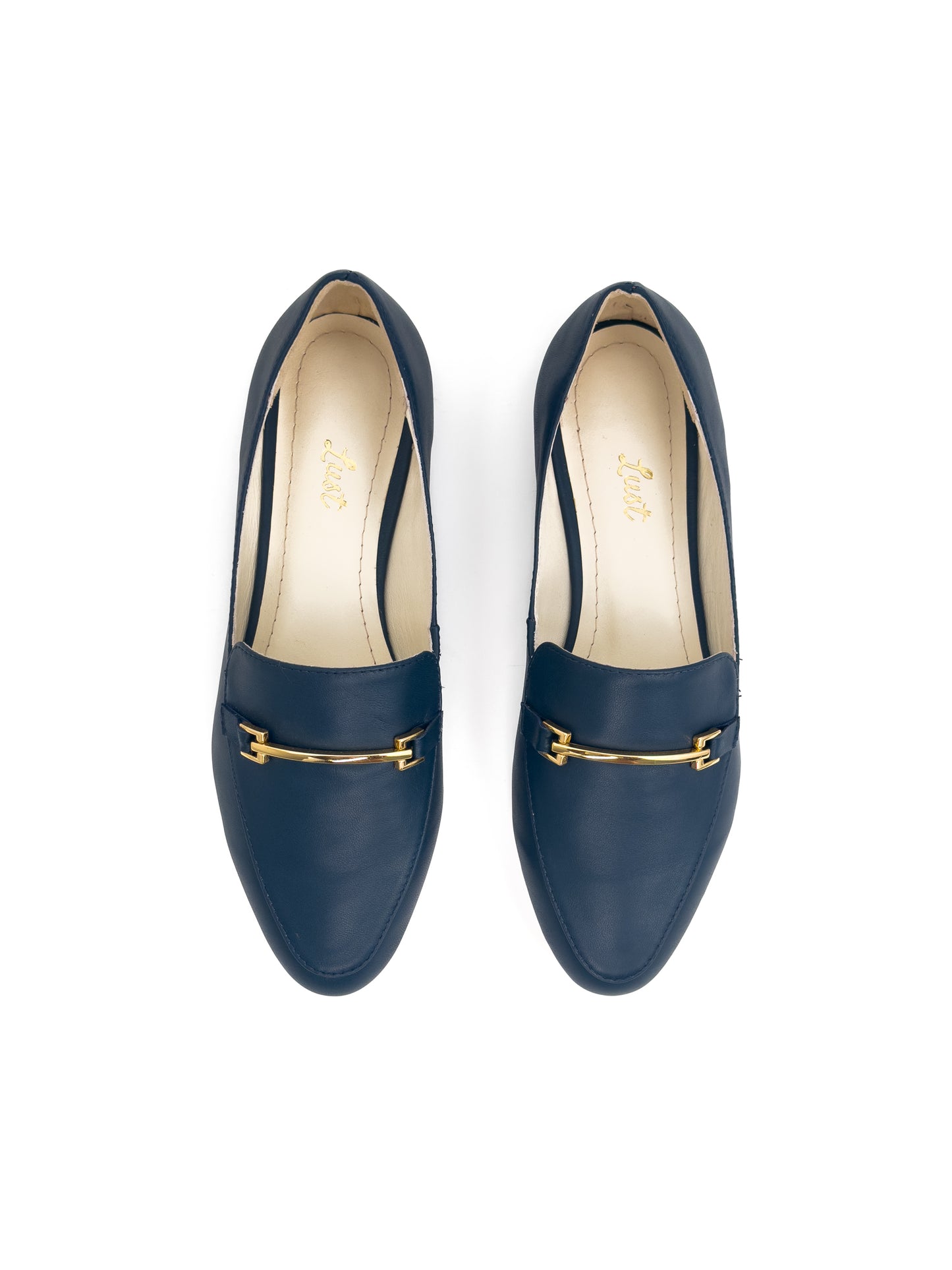 mocassim sophie couro azul marinho
