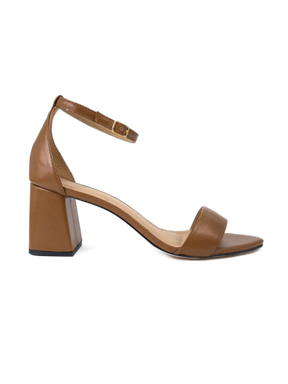 Sandália Gisele Couro Caramelo