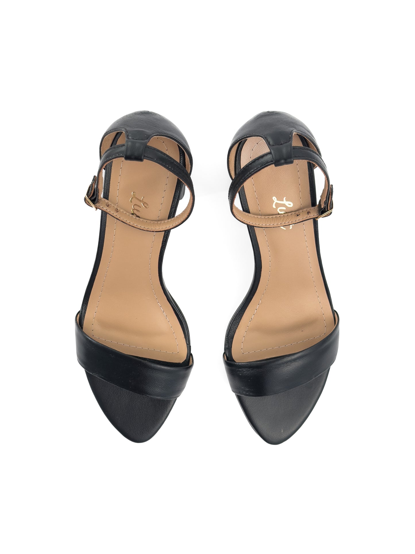 sandália gisele couro preto