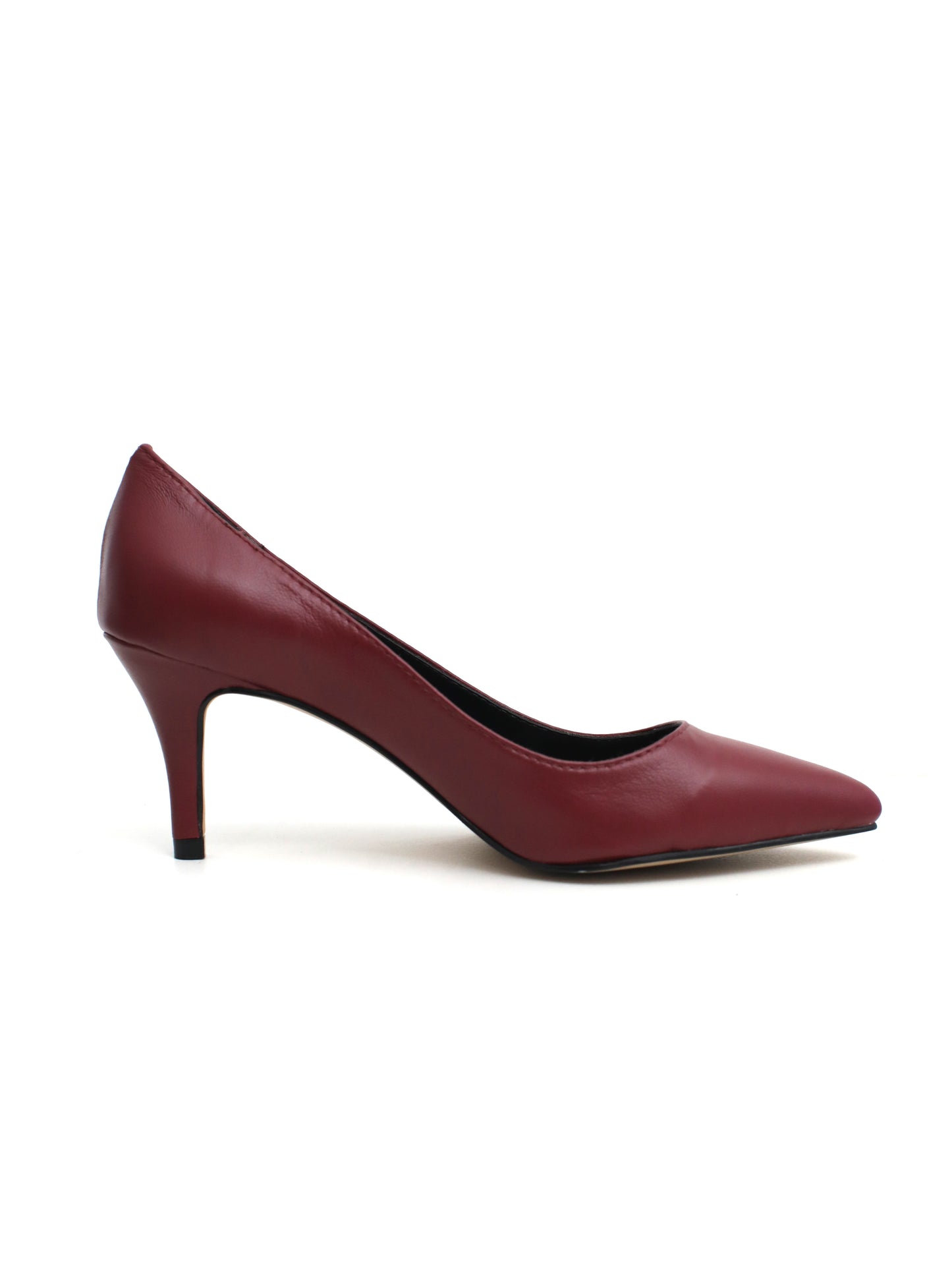scarpin antonella salto médio couro bordô