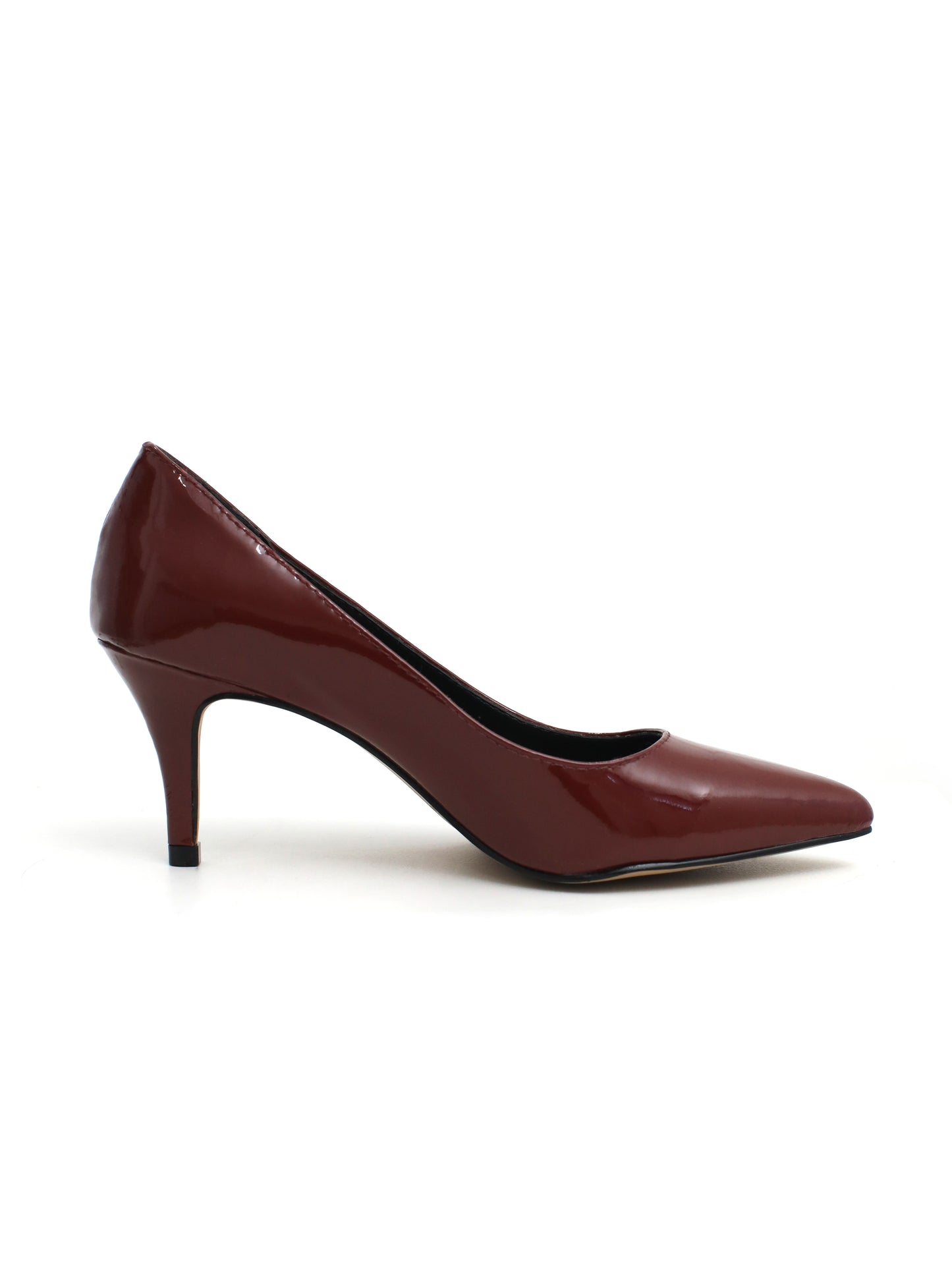 scarpin antonella salto médio verniz bordô
