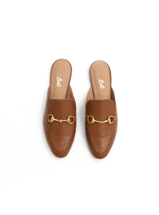 Mule Sarah Couro Caramelo