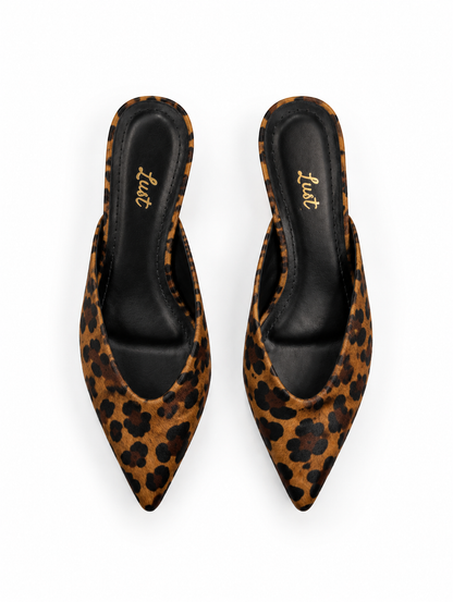 Mule Bella Couro Animal Print