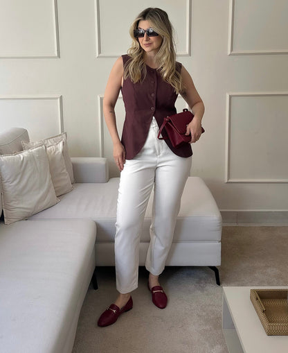 Mocassim Sophie Couro Vinho