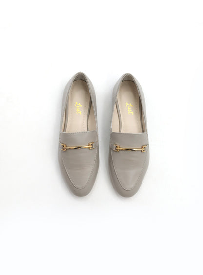 Mocassim Sophie Couro Cinza