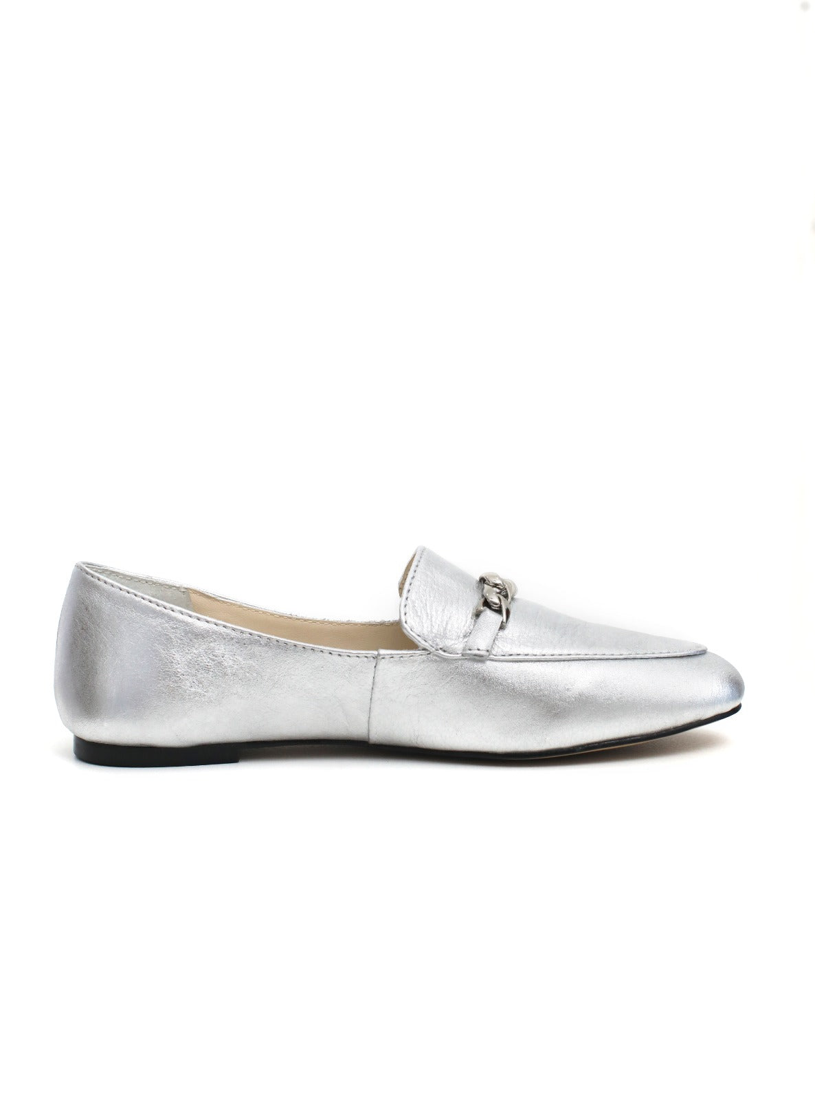 mocassim charlotte couro prata