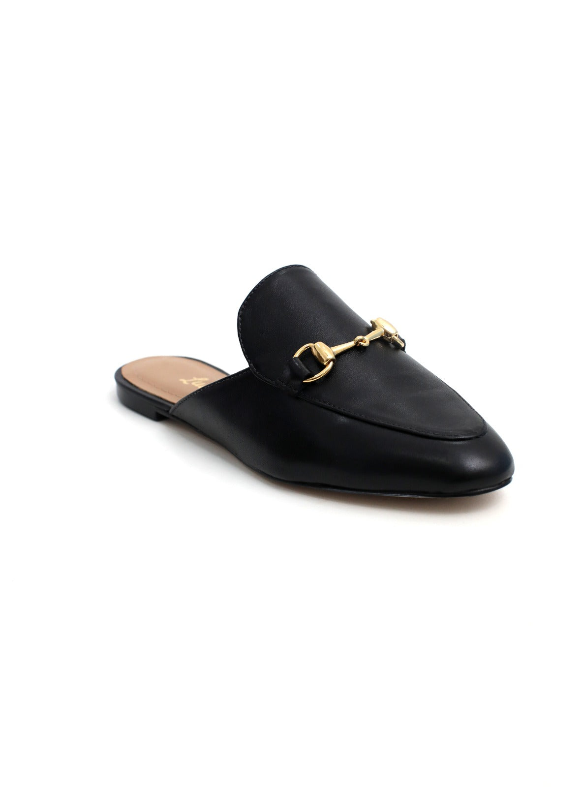 mule sarah couro preto