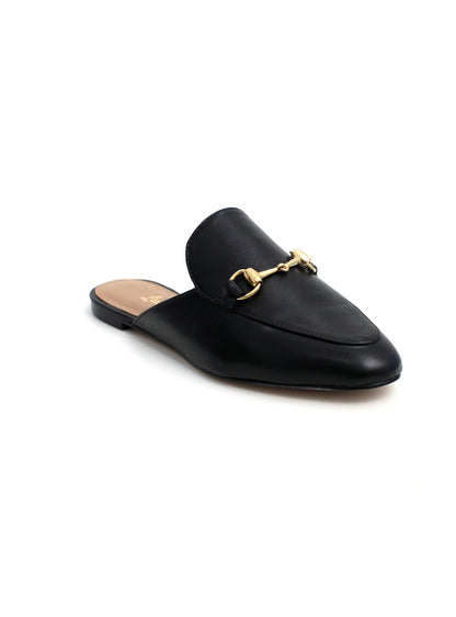 Mule Sarah Couro Preto