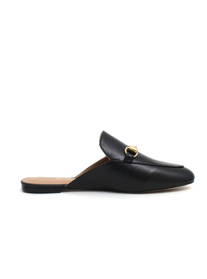 Mule Sarah Couro Preto
