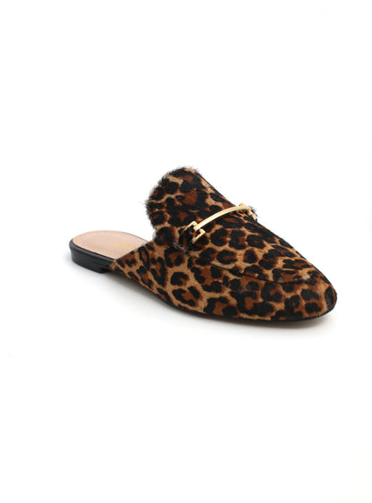 Mule Sarah Couro Animal Print